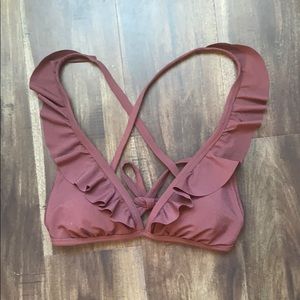 Burgundy swim top M